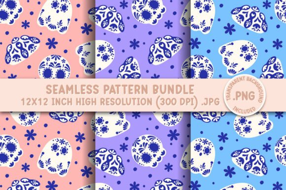 Download Dia De Muertos Talavera Seamless Pattern - Talavera Collection